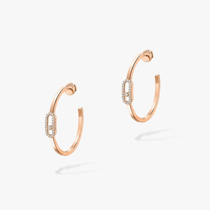 [⭐Seralia]CREOLES MOVE UNO PM DIAMOND EARRINGS