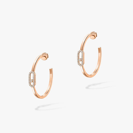 [⭐Seralia]CREOLES MOVE UNO PM DIAMOND EARRINGS