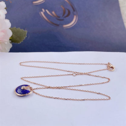 [⭐Seralia]AMULETTE ROSE GOLD AGATE NECKLACE