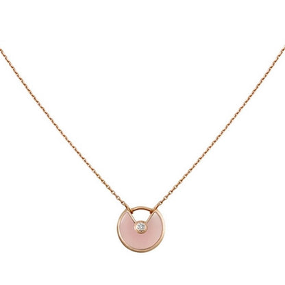 [⭐Seralia]AMULETTE ROSE GOLD PINK MOP NECKLACE