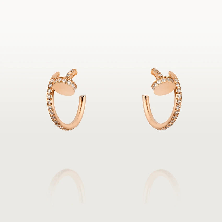 [⭐Seralia]JUSTE EARRINGS 12.75MM PINK GOLD DIAMOND