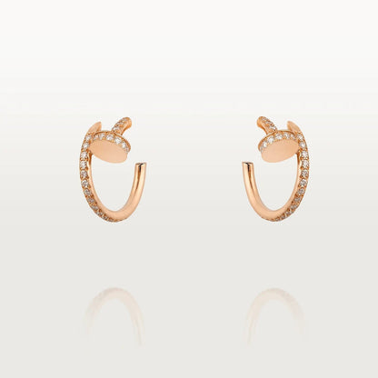 [⭐Seralia]JUSTE EARRINGS 12.75MM PINK GOLD DIAMOND