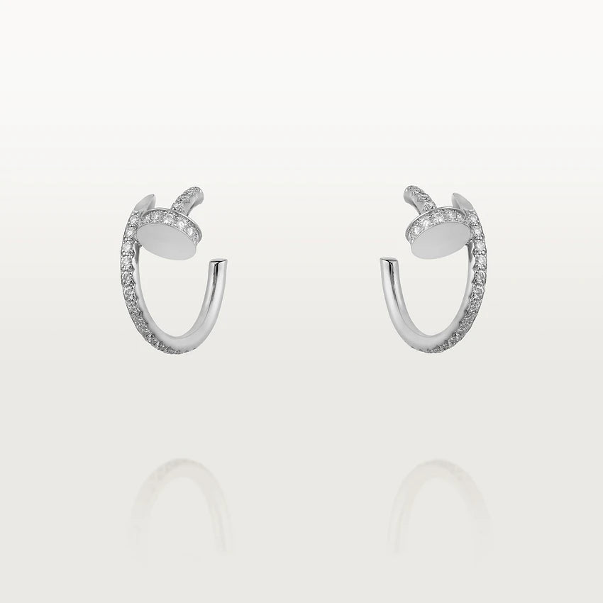 [⭐Seralia]JUSTE EARRINGS 12.75MM SILVER DIAMOND