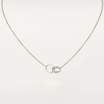[⭐Seralia]LOVE NECKLACE PINK GOLD AND SILVER
