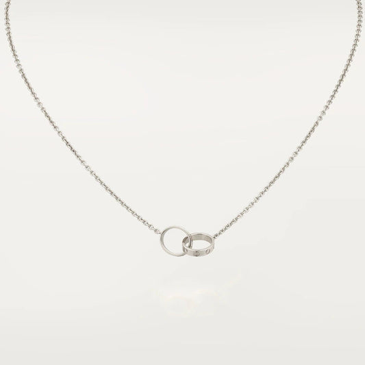 [⭐Seralia]LOVE NECKLACE PINK GOLD AND SILVER
