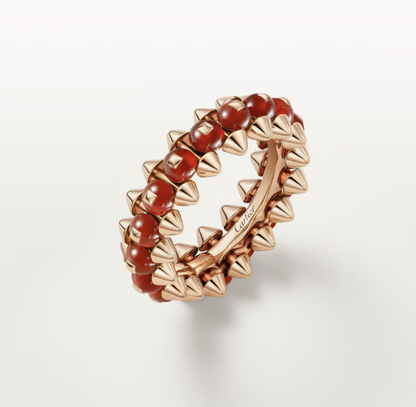[⭐Seralia]CLASH ELEGANT ROSE GOLD RING FEATURING NATURAL AGATE