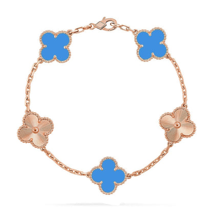 [⭐Seralia] CLOVER 5 MOTIF BLUE AGATE BRACELET COLLECTION