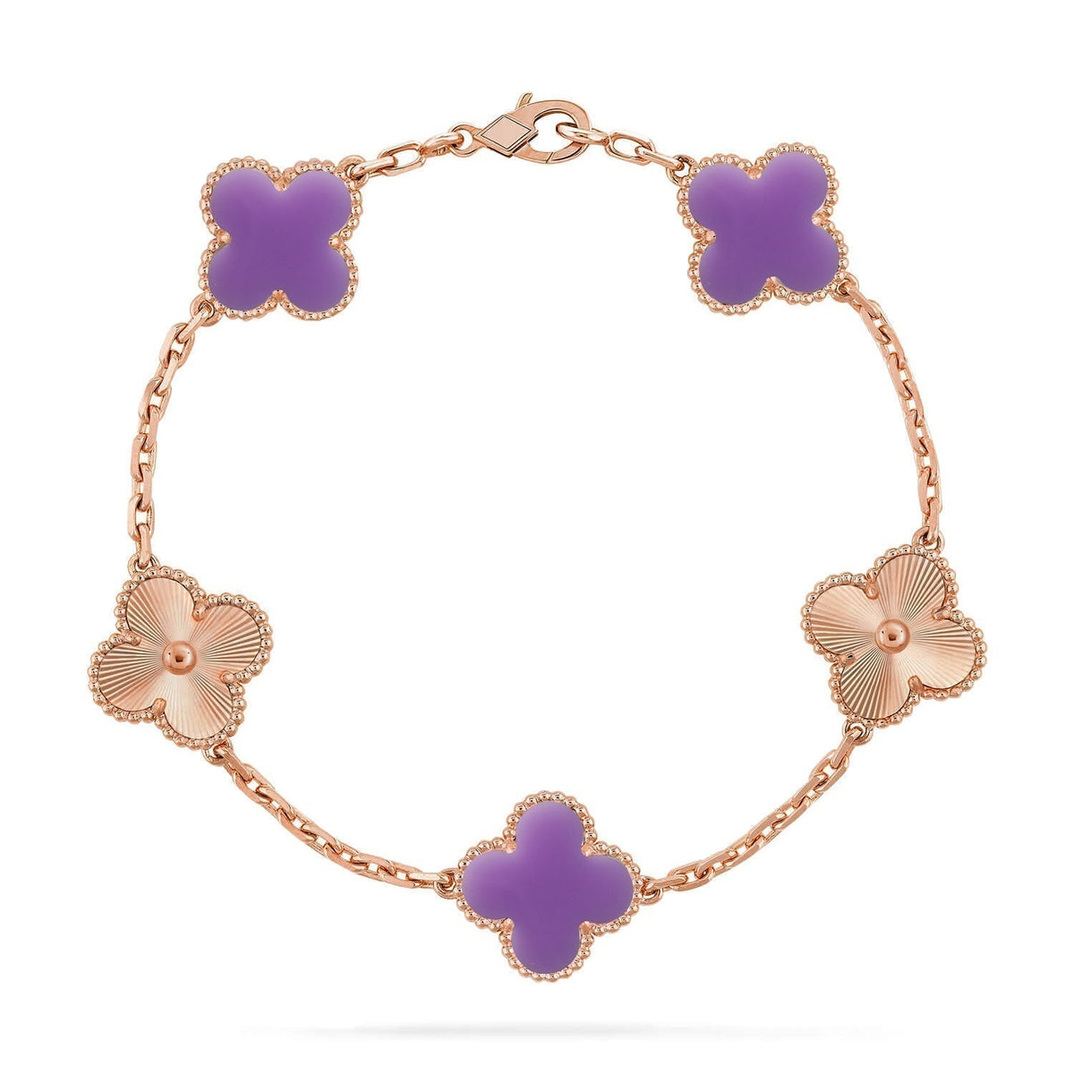 [⭐Seralia]CLOVER 5 MOTIF LIGHT PURPLE BRACELET COLLECTION