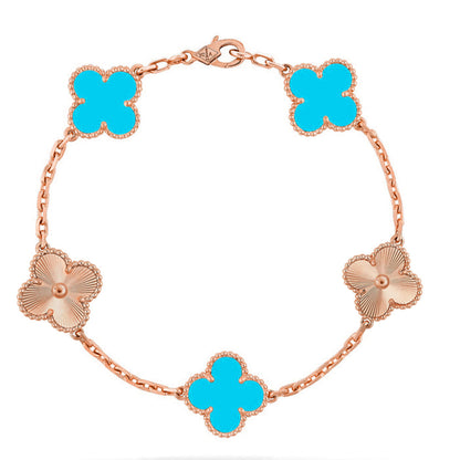 [⭐Seralia] CLOVER 5 MOTIF TURQUOISE BRACELET COLLECTION