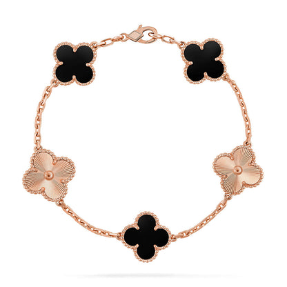 [⭐Seralia] CLOVER 5 MOTIF ONYXS BRACELET COLLECTION