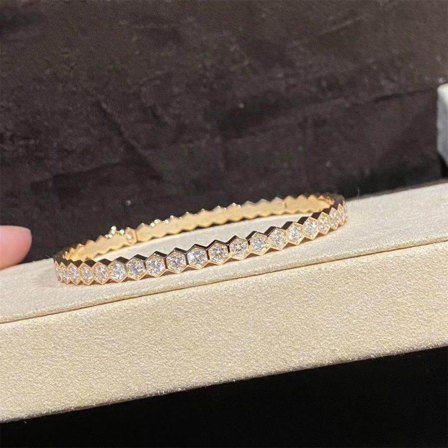[⭐Seralia]BEE LOVE GOLD BRACELET FULL DIAMOND