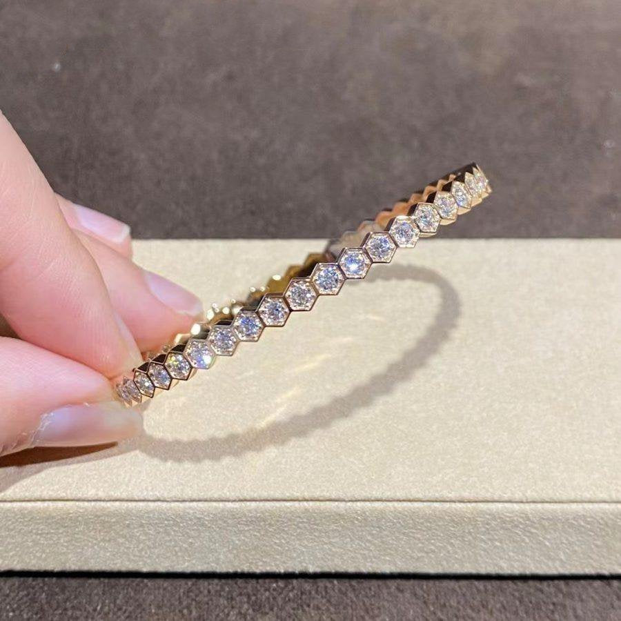 [⭐Seralia]BEE LOVE GOLD BRACELET FULL DIAMOND