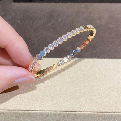 [⭐Seralia]BEE LOVE GOLD BRACELET FULL DIAMOND
