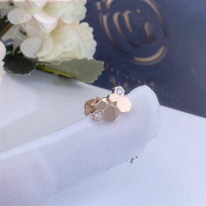 [⭐Seralia]BEE LOVE PINK GOLD DIAMOND EARRINGS