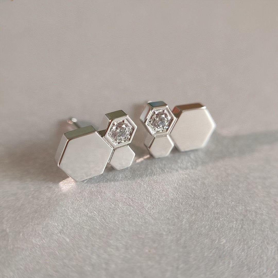 [⭐Seralia]BEE LOVE SILVER DIAMOND EARRINGS