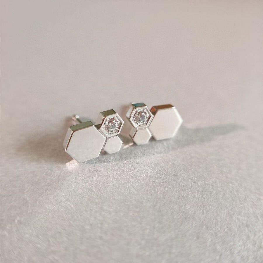 [⭐Seralia]BEE LOVE SILVER DIAMOND EARRINGS