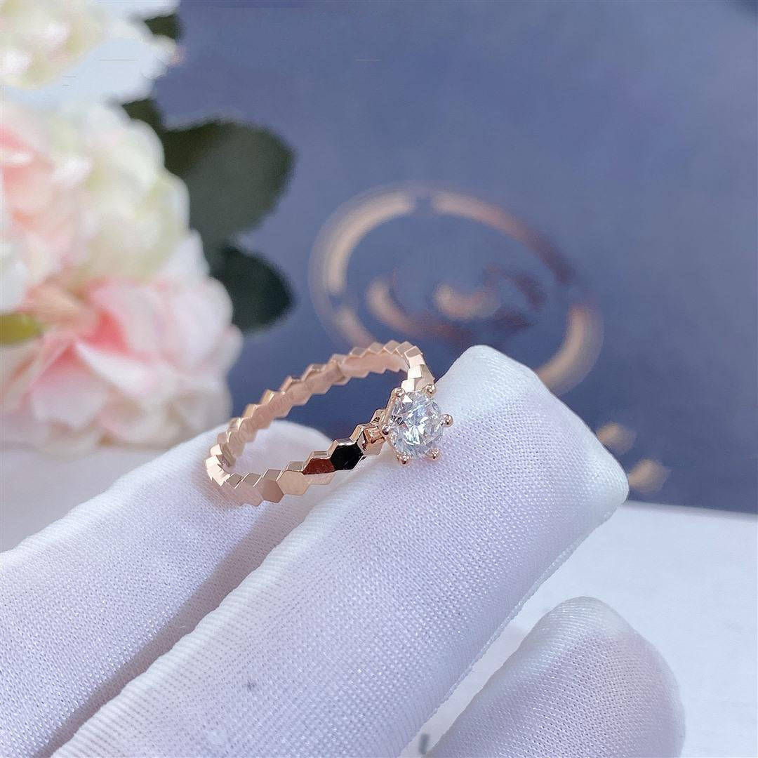 [⭐Seralia]BEE LOVE RING PINK GOLD 1 DIAMOND