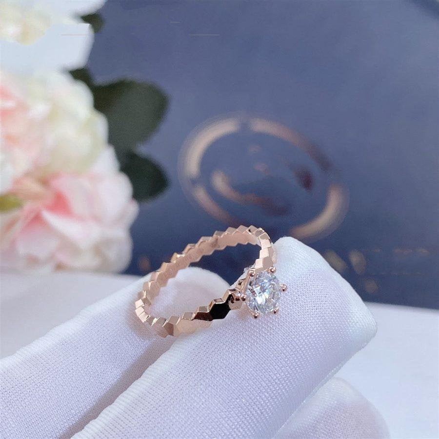 [⭐Seralia]BEE LOVE RING PINK GOLD 1 DIAMOND