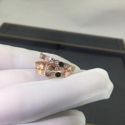 [⭐Seralia]BEE LOVE RING PINK GOLD DIAMOND