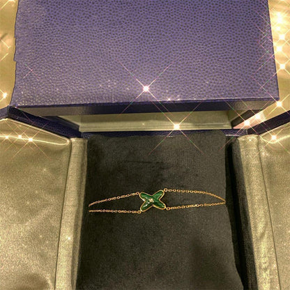 [⭐Seralia]JEUX BRACELET MALACHITE PINK GOLD 1 DIAMOND