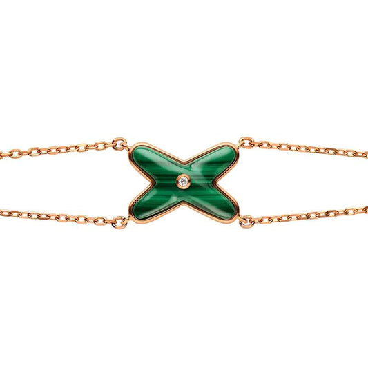 [⭐Seralia]JEUX BRACELET MALACHITE PINK GOLD 1 DIAMOND