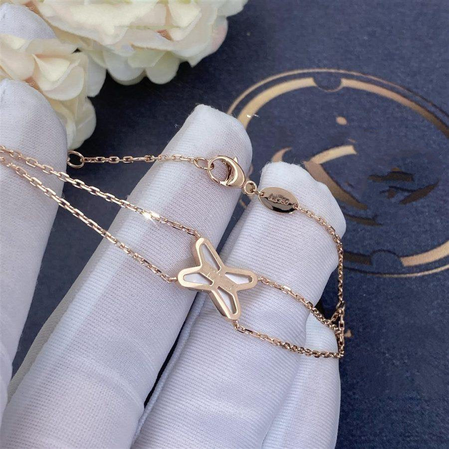 [⭐Seralia]JEUX BRACELET WHITE MOP PINK GOLD 1 DIAMOND