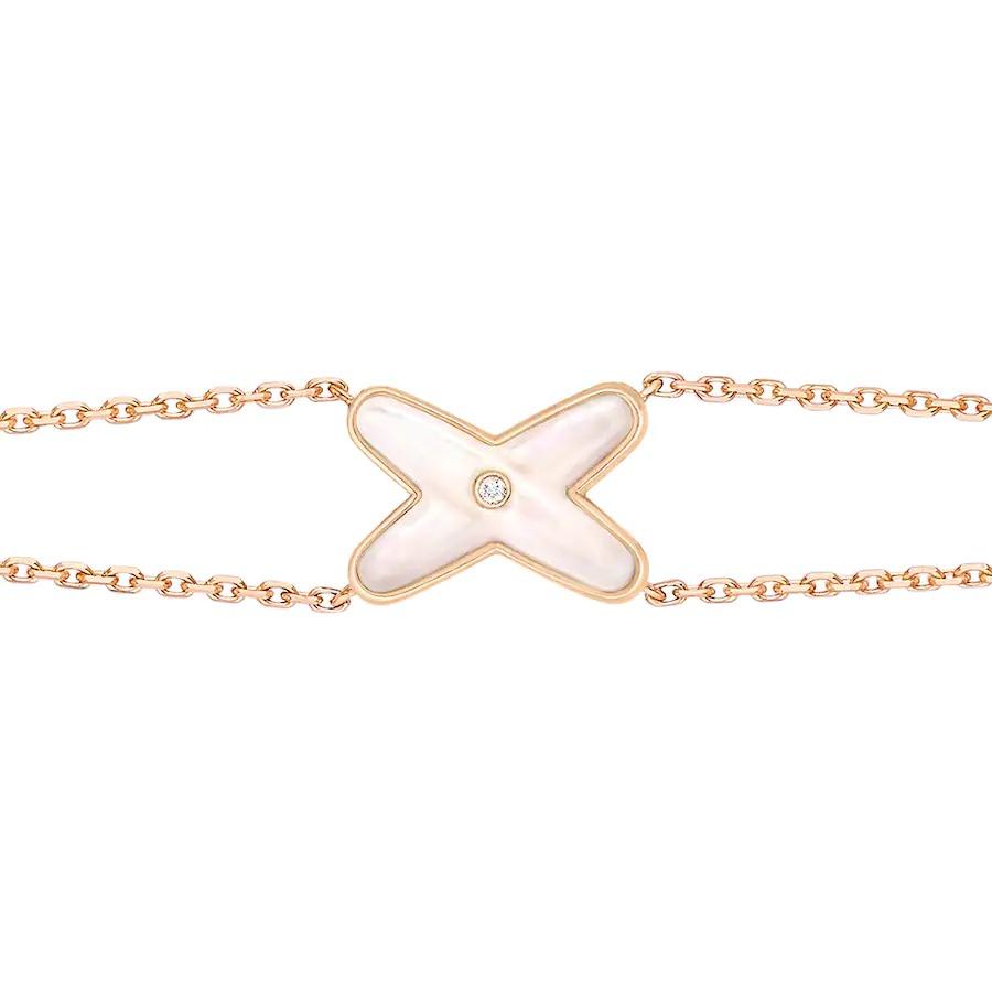 [⭐Seralia]JEUX BRACELET WHITE MOP PINK GOLD 1 DIAMOND