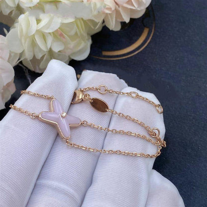 [⭐Seralia]JEUX BRACELET PINK MOP PINK GOLD 1 DIAMOND