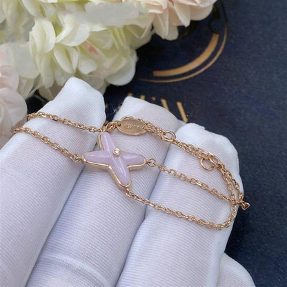 [⭐Seralia]JEUX BRACELET PINK MOP PINK GOLD 1 DIAMOND
