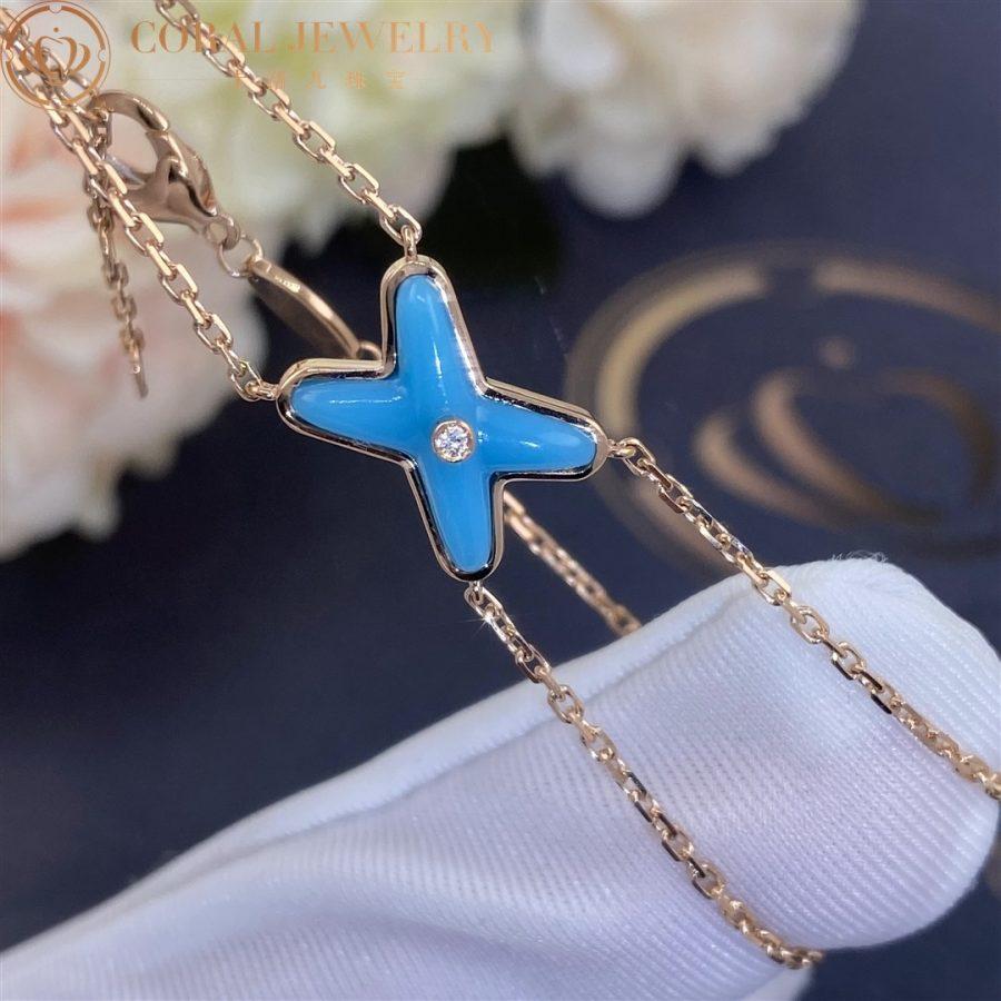 [⭐Seralia]JEUX BRACELET TURQUOISE PINK GOLD 1 DIAMOND