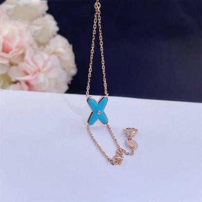 [⭐Seralia]JEUX BRACELET TURQUOISE PINK GOLD 1 DIAMOND