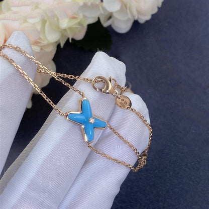[⭐Seralia]JEUX BRACELET TURQUOISE PINK GOLD 1 DIAMOND