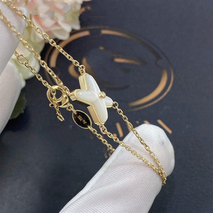 [⭐Seralia]JEUX BRACELET WHITE MOP GOLD 1 DIAMOND