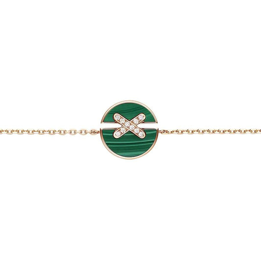 [⭐Seralia]JEUX DE BRACELET MALACHITE PINK GOLD DIAMONDS
