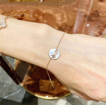 [⭐Seralia]JEUX DE BRACELET MOP PINK GOLD DIAMONDS
