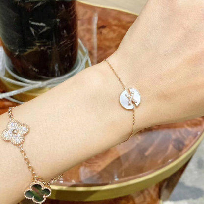 [⭐Seralia]JEUX DE BRACELET MOP PINK GOLD DIAMONDS