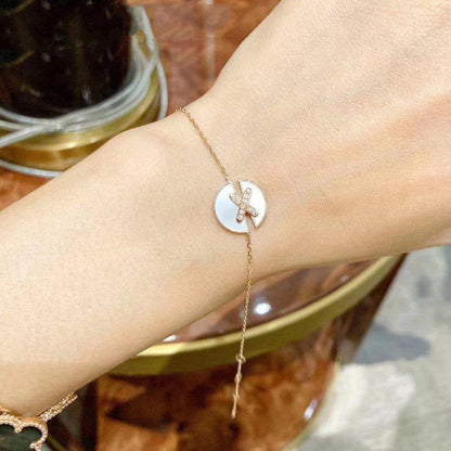 [⭐Seralia]JEUX DE BRACELET MOP PINK GOLD DIAMONDS