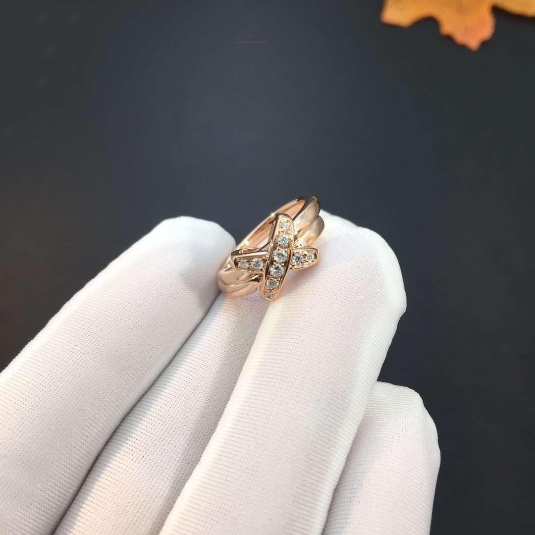 [⭐Seralia]JEUX DE PINK GOLD DIAMOND RING