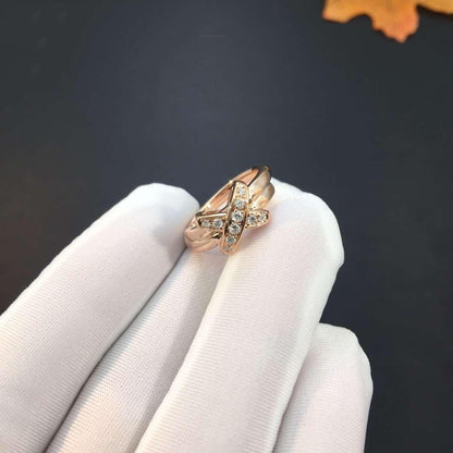 [⭐Seralia]JEUX DE PINK GOLD DIAMOND RING