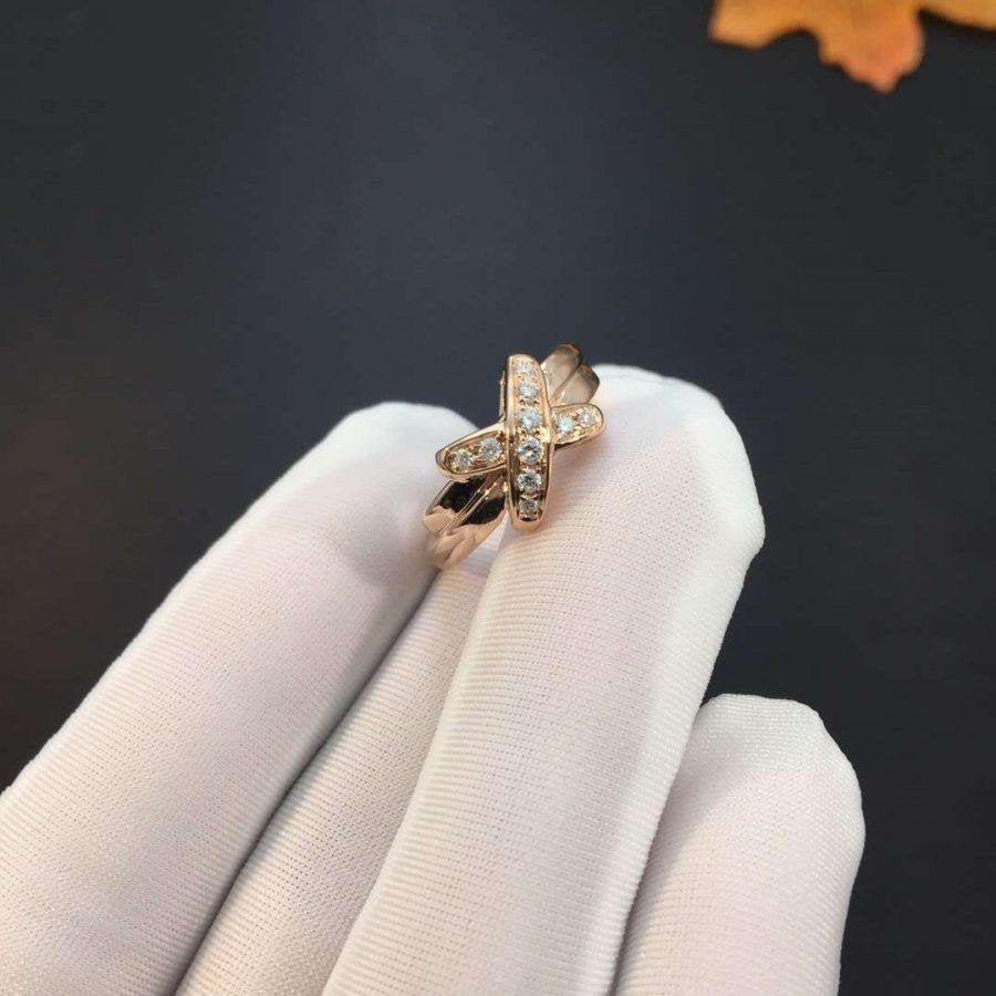 [⭐Seralia]JEUX DE PINK GOLD DIAMOND RING