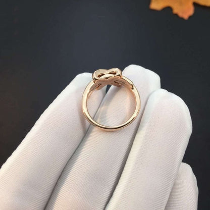 [⭐Seralia]JEUX DE PINK GOLD DIAMOND RING