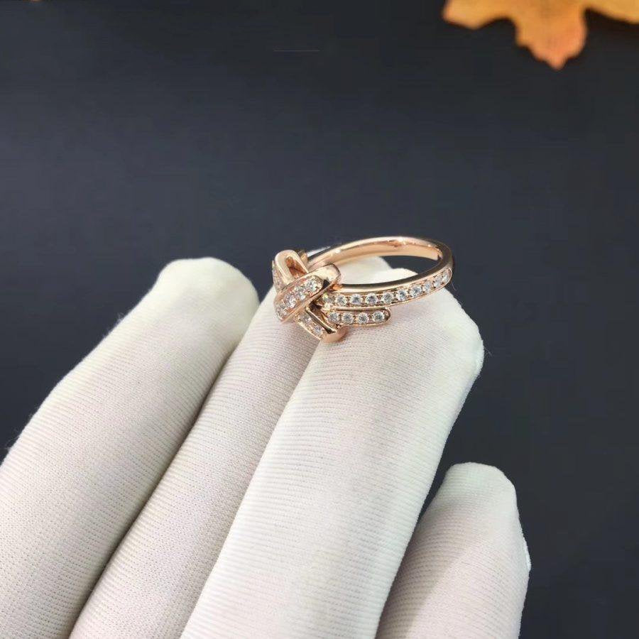 [⭐Seralia]JEUX DE RING PINK GOLD DIAMOND
