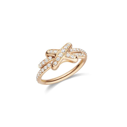 [⭐Seralia]JEUX DE RING PINK GOLD DIAMOND