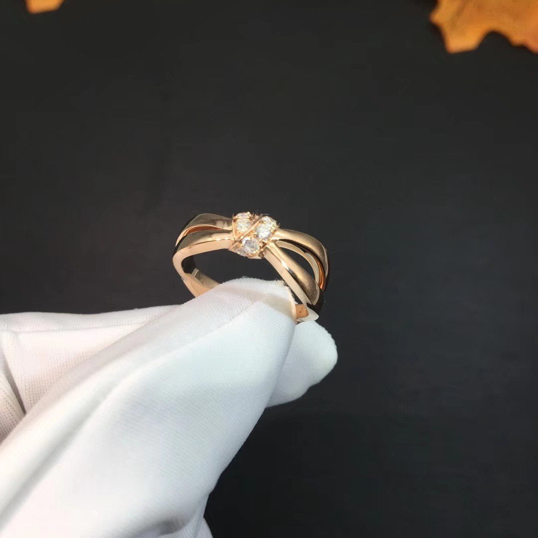 [⭐Seralia]LIENS RING PINK GOLD DIAMOND