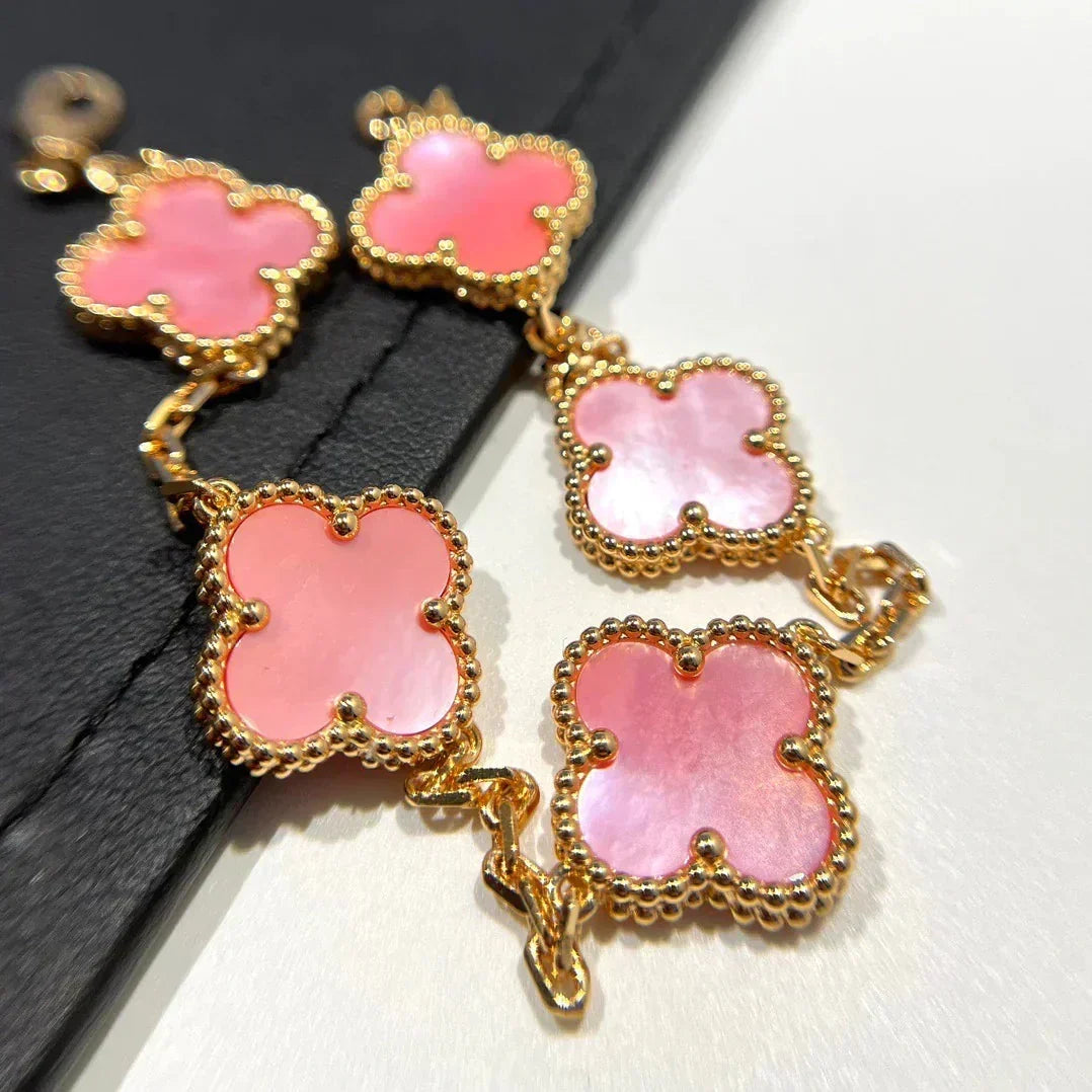 [⭐Seralia] CLOVER 5 MOTIFS  PINK MOP BRACELET COLLECTION