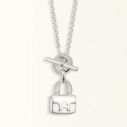 [⭐Seralia]POP H PEDANT SILVER NECKLACE