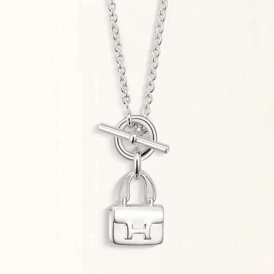 [⭐Seralia]POP H PEDANT SILVER NECKLACE