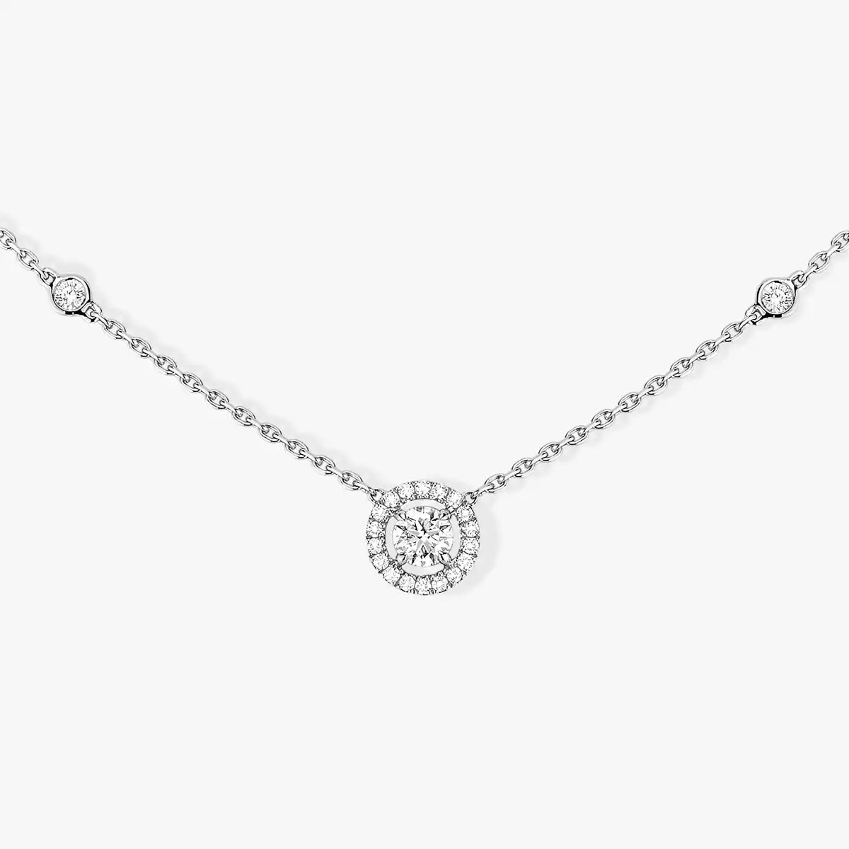 [⭐Seralia]Diamond Necklace 0,20ct Brilliant Shape Joy