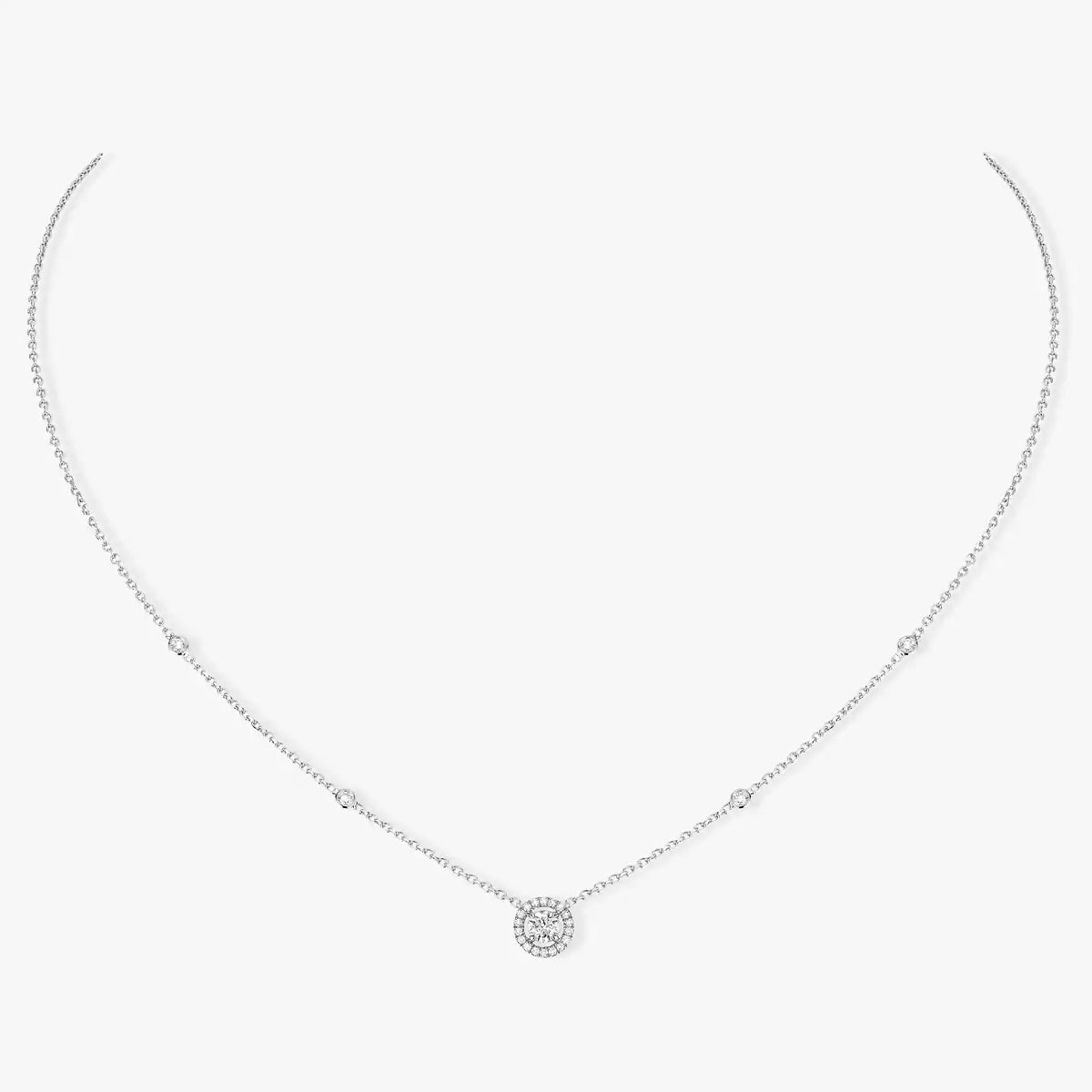 [⭐Seralia]Diamond Necklace 0,20ct Brilliant Shape Joy