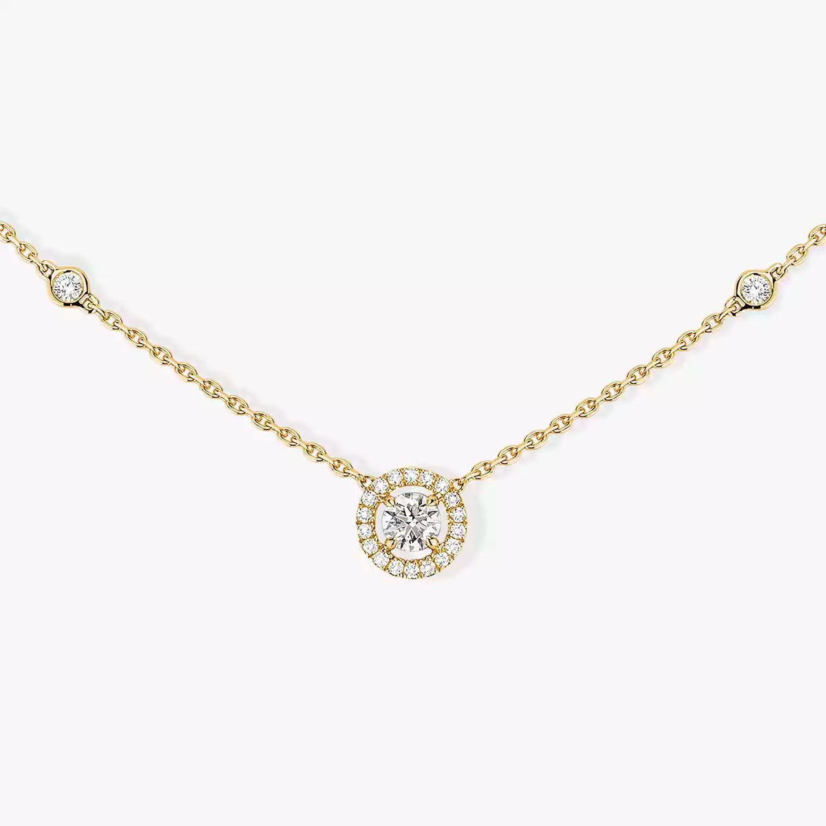[⭐Seralia]Diamond Necklace 0,20ct Brilliant Shape Joy